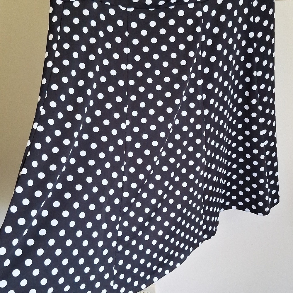 Perceptions Black and White Polka Dot Mini Dress Size 8P - Picture 9 of 9